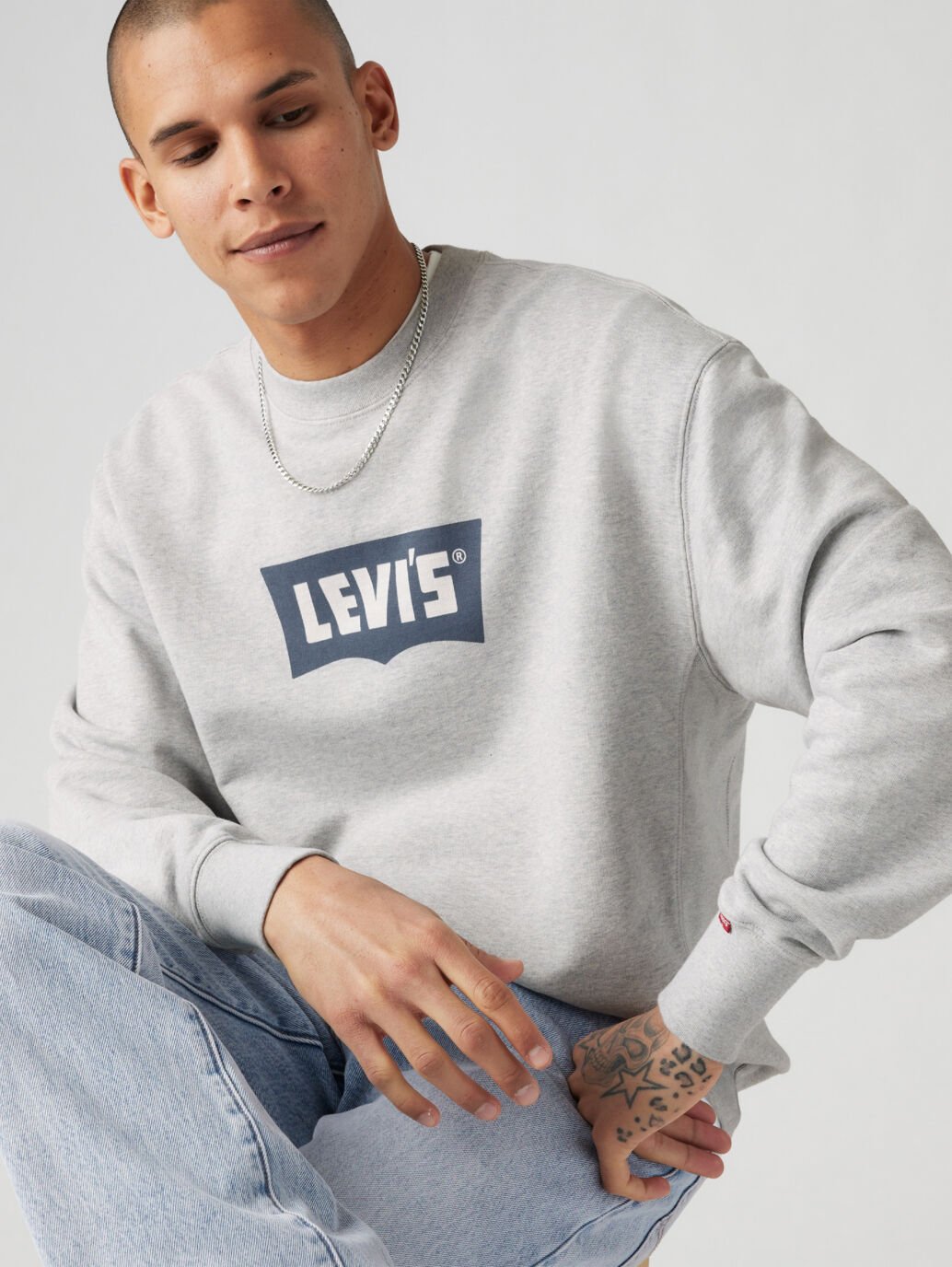 Graphic Crewneck Sweatshirt - Grey