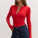 Lara BodySuit - Cherry Red