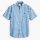 SS Button Down Shirt - Eli Med Blue