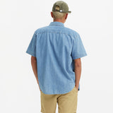 SS Button Down Shirt - Eli Med Blue