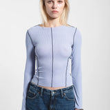 Nicola Top - Zen Blue Contrast