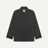 Charcoal jacket on a light gray background