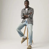 Jackson Worker Overshirt - Kana Plaid Jet Black