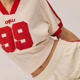 Chilli 99 Waffle Tee - Coconut