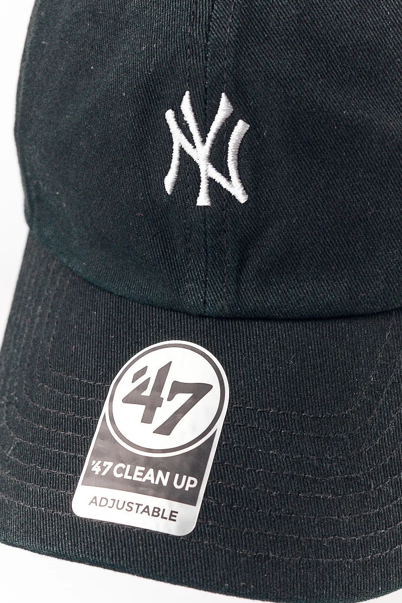 Black cap with white logo and '47' brand label on a white background