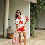 Chilli 99 Waffle Tee - Coconut