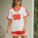 Chilli 99 Waffle Tee - Coconut