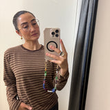 Athena Stripe LS - Chocolate