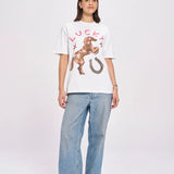 LuckyOversize Tee - White
