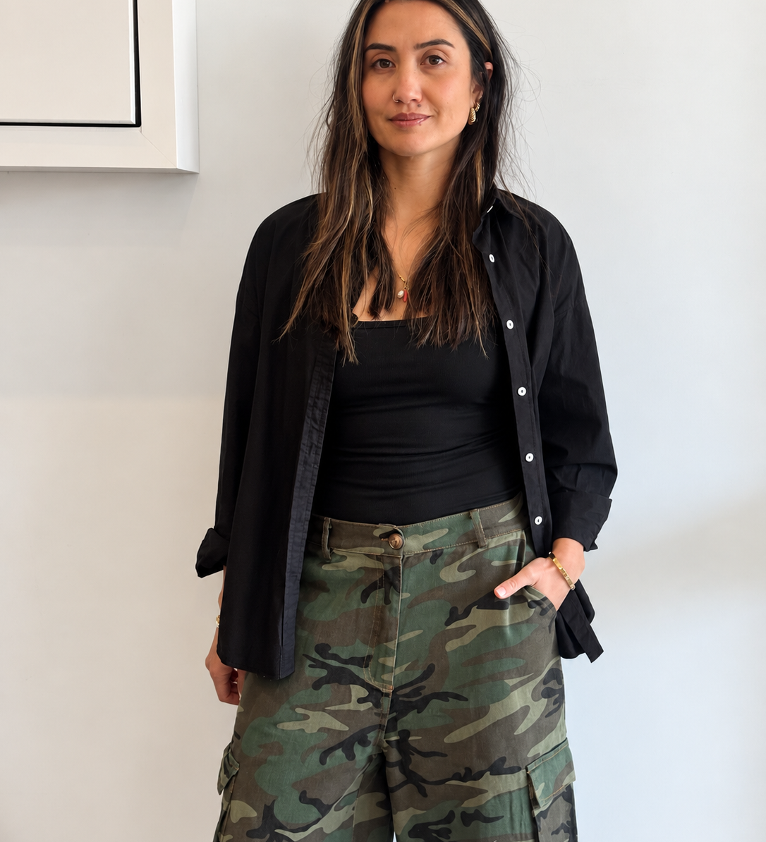 Dark Camo Capri Short