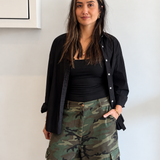 Dark Camo Capri Short