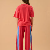 La Mer Stripe Pant - Lobster Red