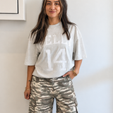 Light Camo Capri Short