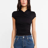 Adalia C/S Top - Black