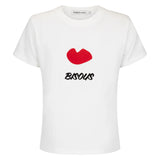 Bisous Baby Tee - Warm White