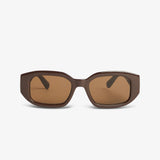 Brown sunglasses with brown lenses on a white background