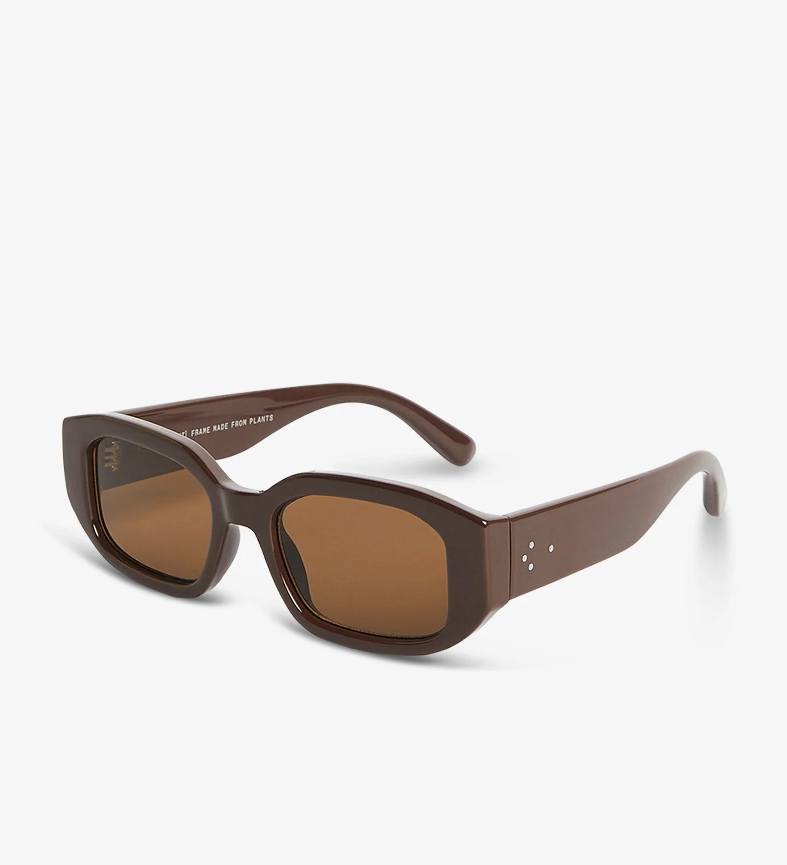 Brown sunglasses on a white background