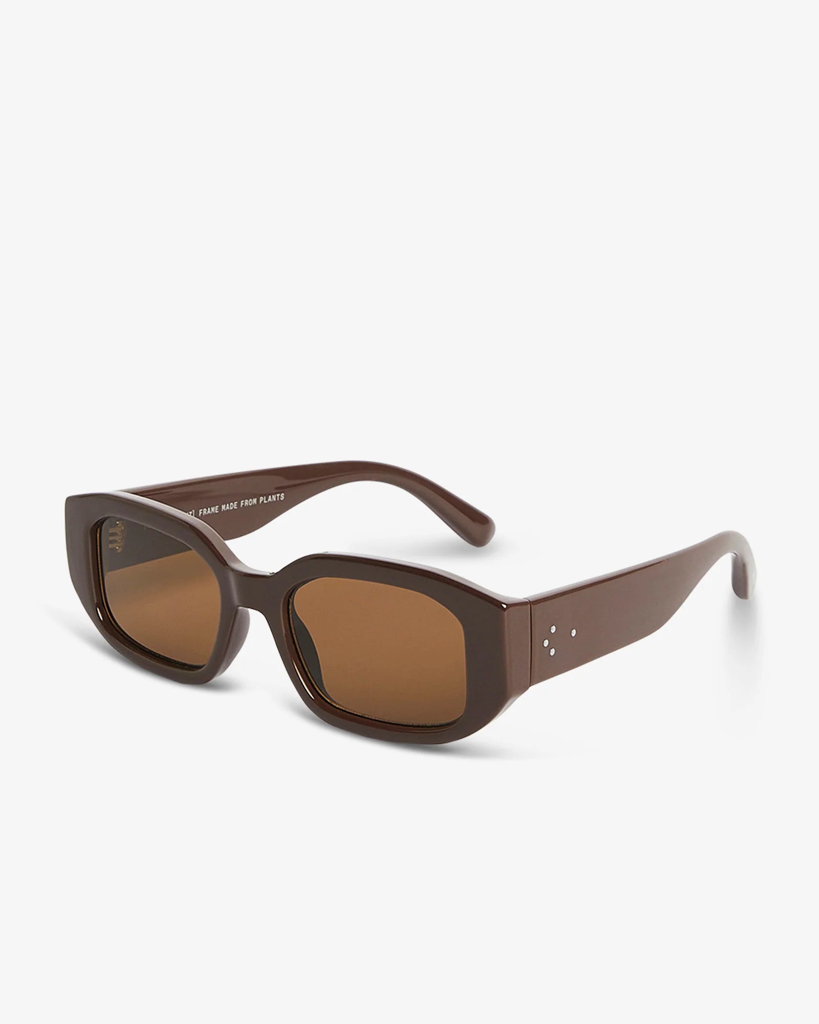 Brown sunglasses on a white background