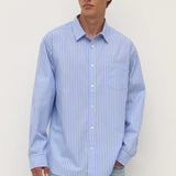 Aden Stripe LS Shirt - Blue/White