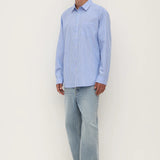 Aden Stripe LS Shirt - Blue/White