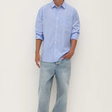 Aden Stripe LS Shirt - Blue/White