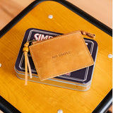 Alex Zip Wallet - Raw Tan