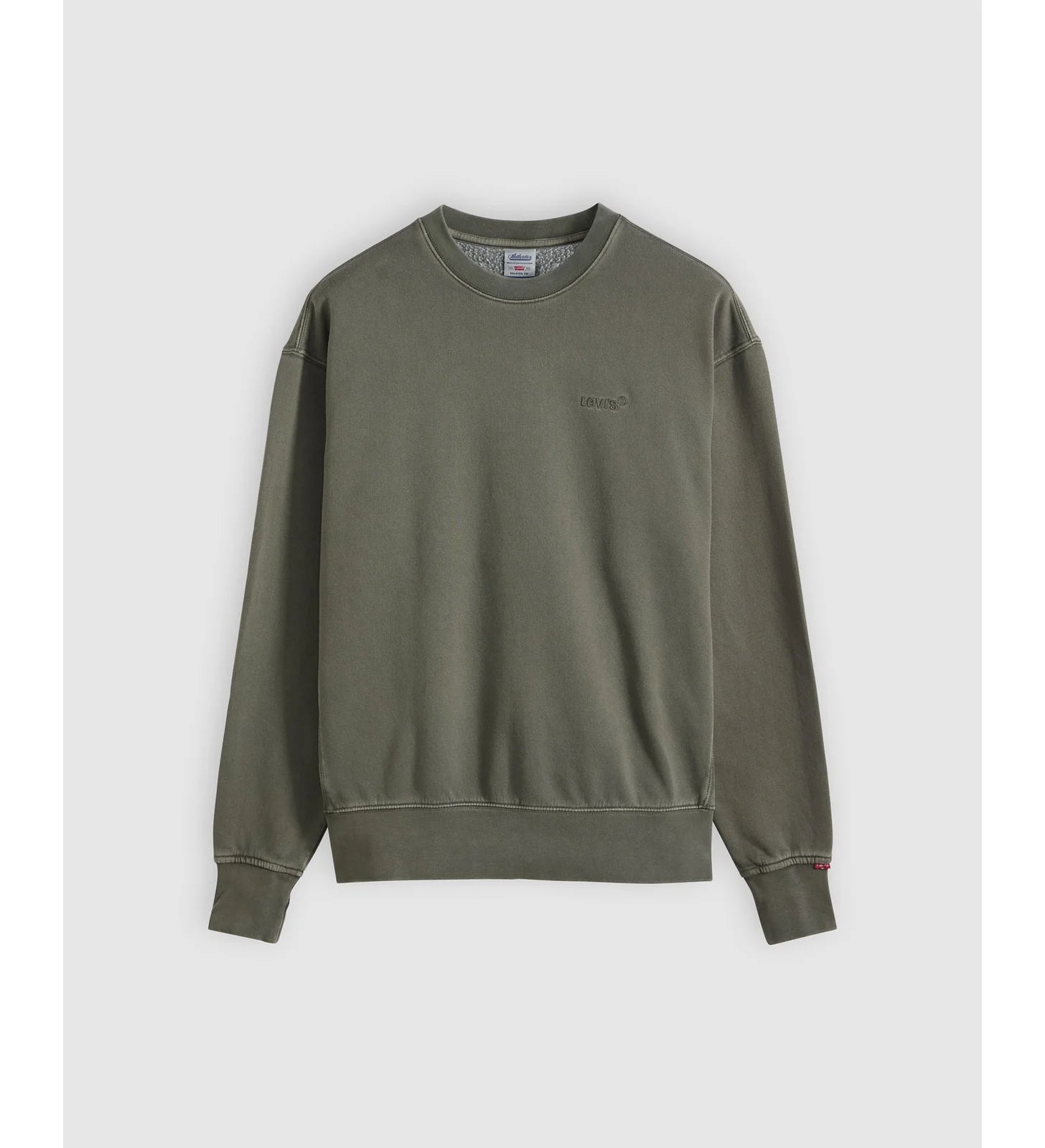 Green sweatshirt on a light gray background