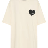 Black Heart Tee - Cream