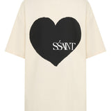 Black Heart Tee - Cream
