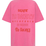 No Vacancy Tee - Dark Pink Acid Wash