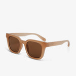 Brown sunglasses on a white background
