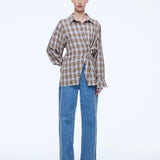 Bobbi Check Shirt  - Pale Blue Check