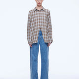 Bobbi Check Shirt  - Pale Blue Check