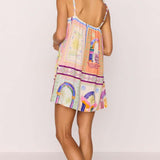 Elysia Babydoll Mini Dress - Paradiso Print