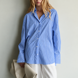 Florence Shirt - Sky Blue Stripes