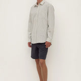 Bowie Long Sleeve Shirt - Ocean/Cream