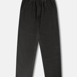 Charcoal Cord pants with a drawstring on a white background