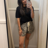 Leopard Stripe Shorts