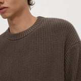 Carson Cotton Rib Knit - bark