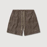 Cascade Print Swim Short - Black/Cream