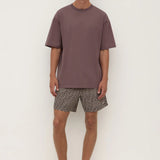 Cascade Print Swim Short - Black/Cream