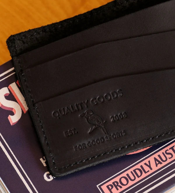 Conrad Bi-folding Wallet - Raw Black