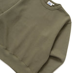 Olive green sweatshirt on a white background