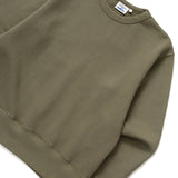 Olive green sweatshirt on a white background