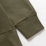Close-up of green sweater on a white background