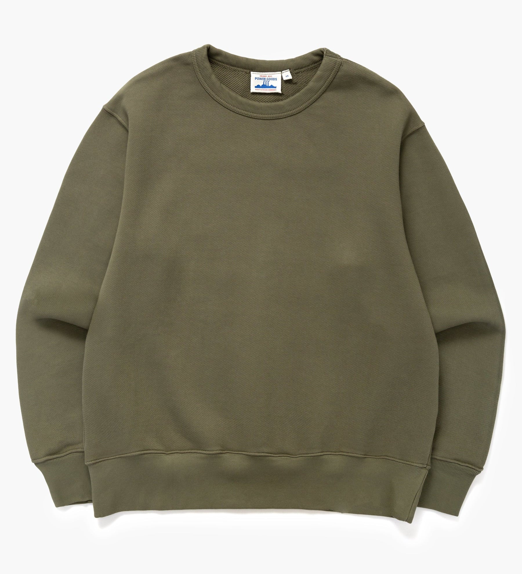Green sweatshirt on a white background