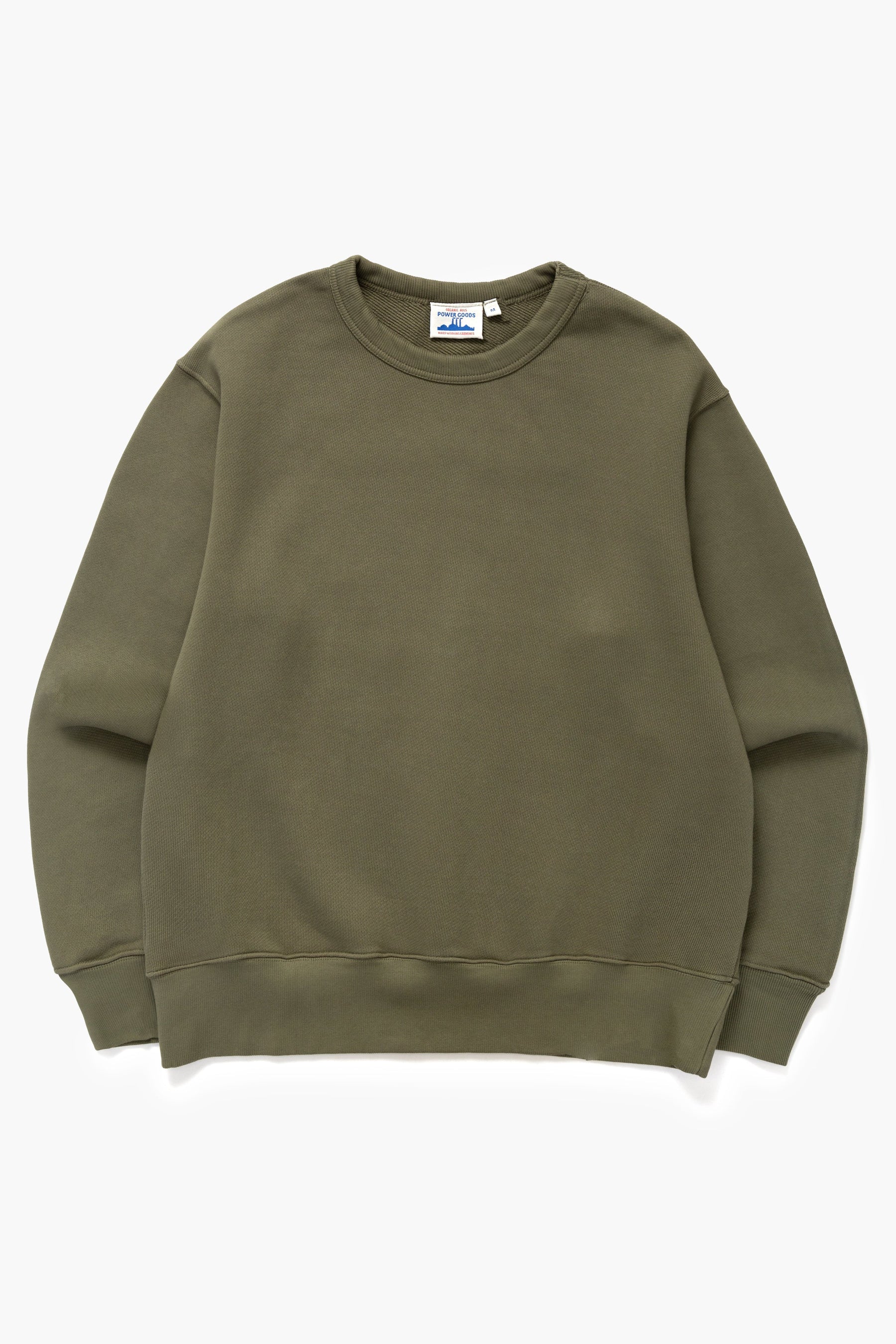 Green sweatshirt on a white background