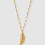 Feather Gold Necklace