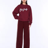 Milla Oversized Sweater - Burgundy