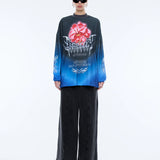 Orchid LS Tee Dress - Washed Black